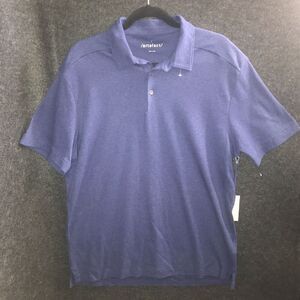 Artefact Polo Shirt Men's Large Blue Short Sleeve‎ Golf Performance Pima Cotton